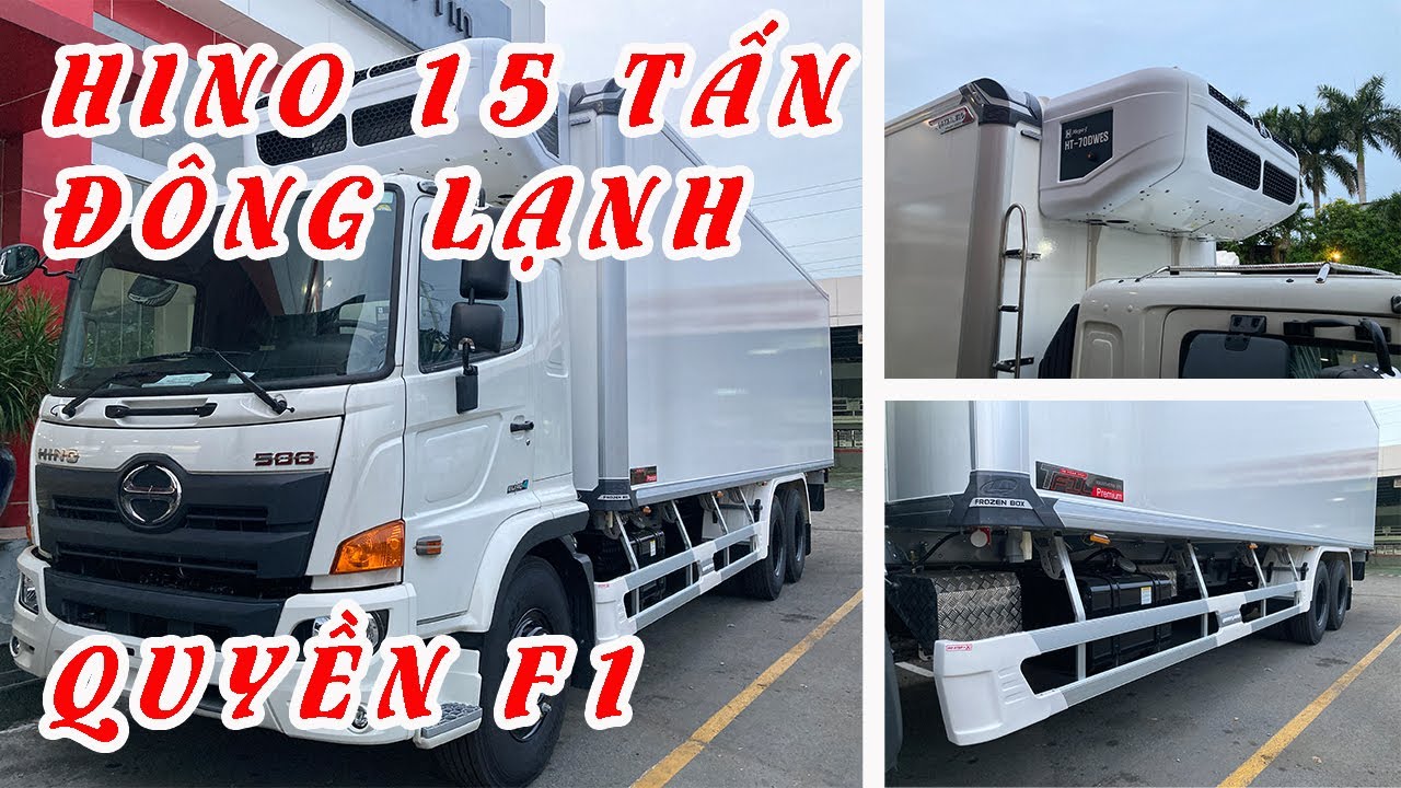 Xe Tải Hino 15 Tấn Thùng Đông Lạnh 9.4 Mét | Hino 500 FL8JW8A 15T Cầu Lếch 9m4 | Xe Tải 3 Chân 6×2