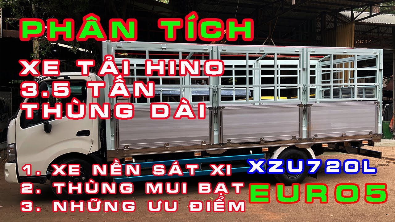 Xe Tải Hino 3.5 Tấn Thùng Mui Bạt Euro 5 | Xe Tải Hino 3 Tấn 5 Mui Bạt | Xe Hino 300 XZU720L 3t5 e5