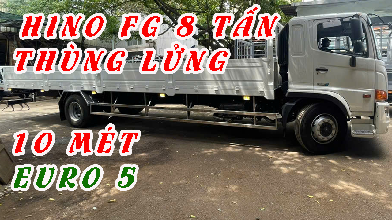Xe Tải Hino 500 FG8JT8A PGX 8 Tấn Thùng Lửng Dài 10 Mét Euro 5 | 8t e5