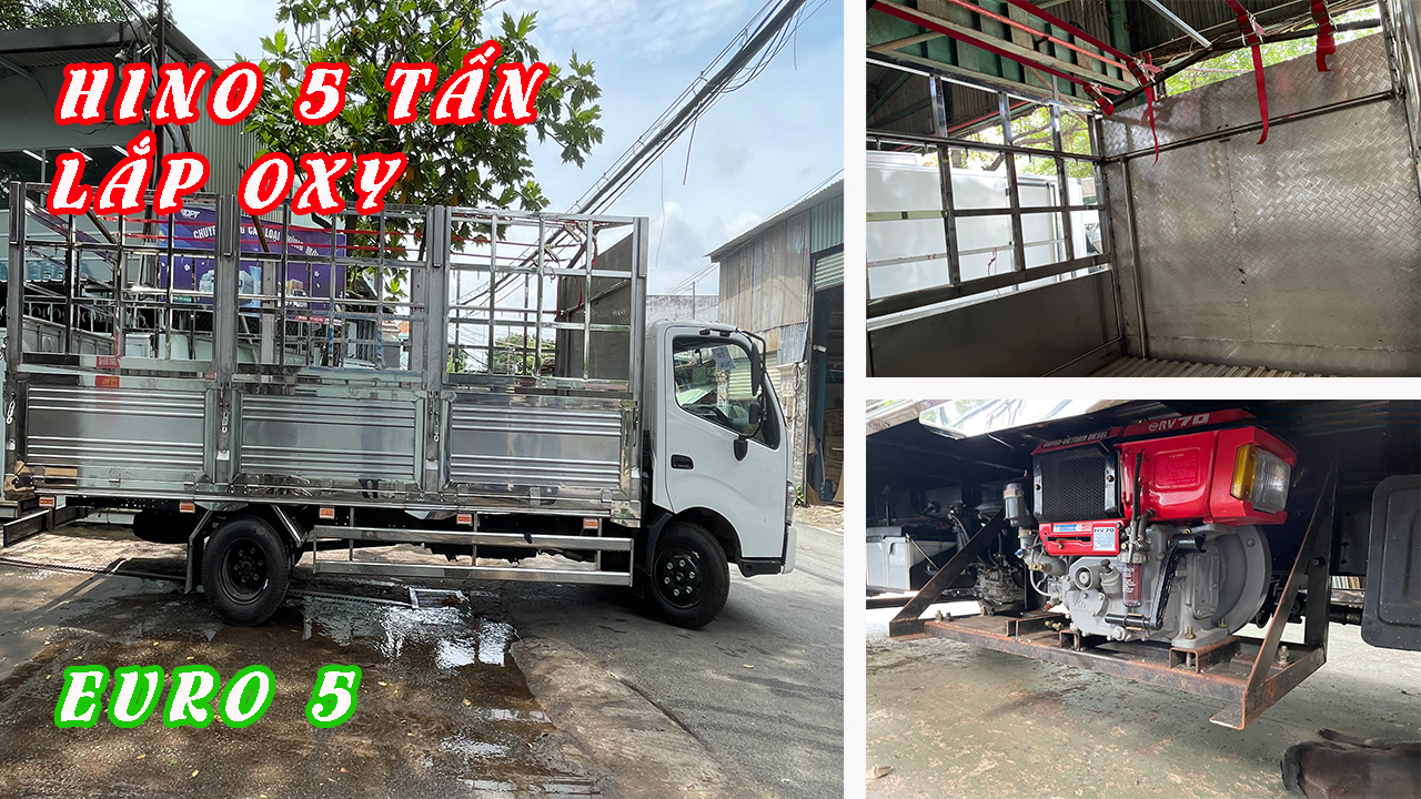 Giá Lăn Bánh Xe Tải Hino 300 Xzu 730 5 Tấn Mui Bạt Full Inox 304 Lắp Hệ Thống Thiết bị Oxy Euro 5 5t