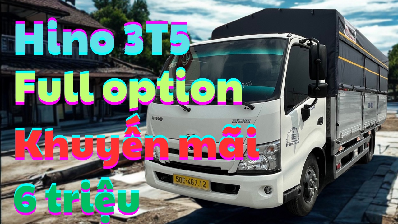 Xe hino 3.5 tấn mui bạt nhôm hino 300 xzu 720 3t5