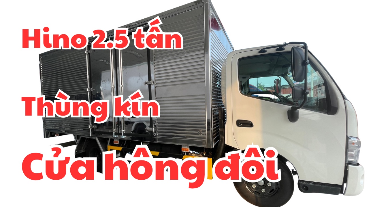 Xe Hino Xzu 710 2.5 Tấn Thùng Kín Cửa Hông Hai Cánh | Hino 300 2t5 Dài 4.5 Mét, #thungkin, #hino710