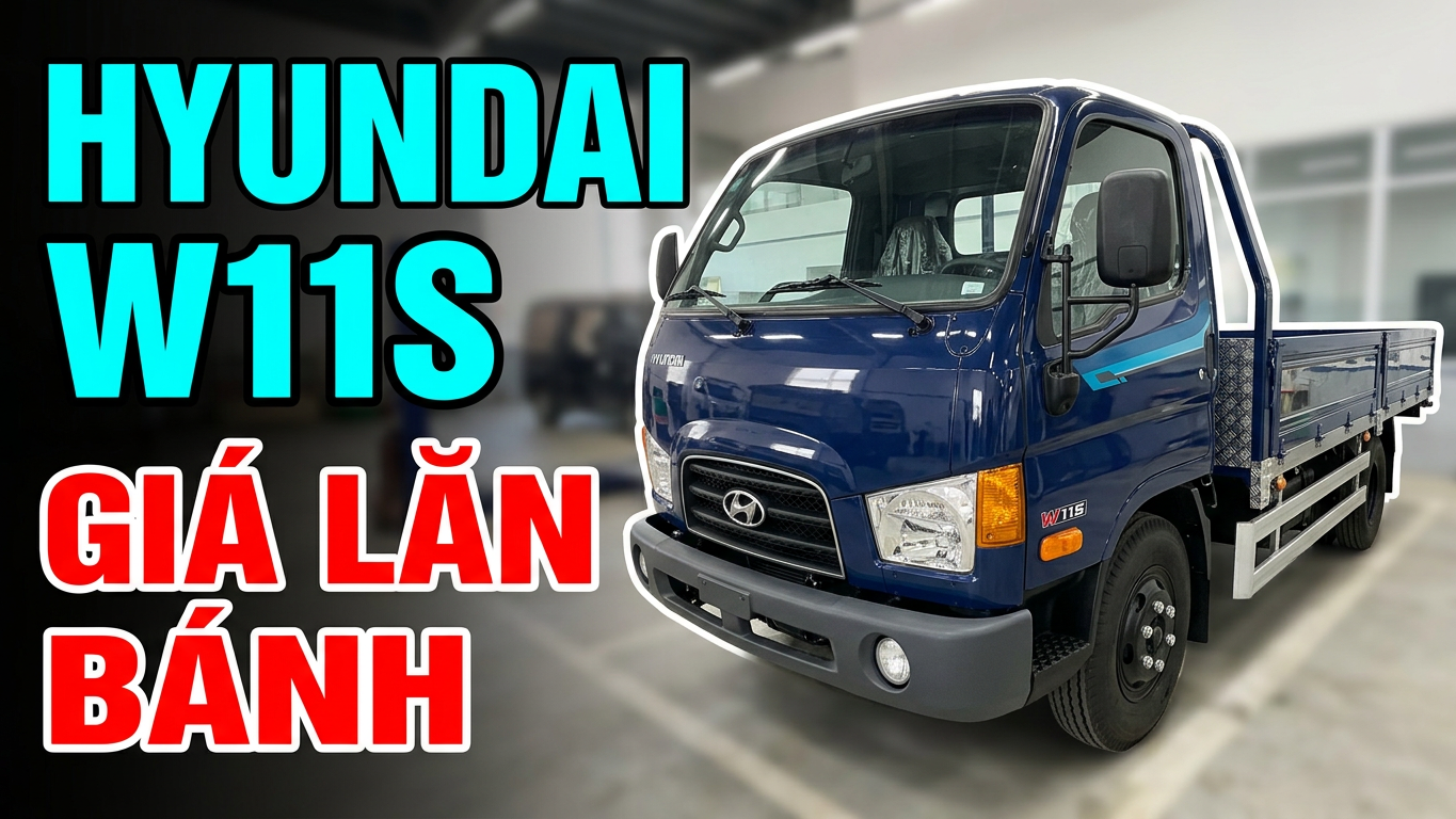 Xe tải Hyundai w11s 7 tấn thùng lửng tiêu chuẩn dài 5 mét